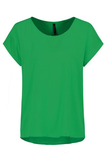 DOB Bluse, Rundhals mit Piping - 12600/bright gree