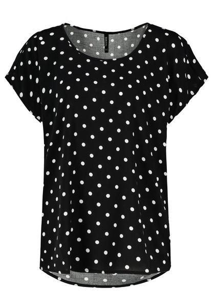 DOB Bluse, Rundhals mit Piping, 