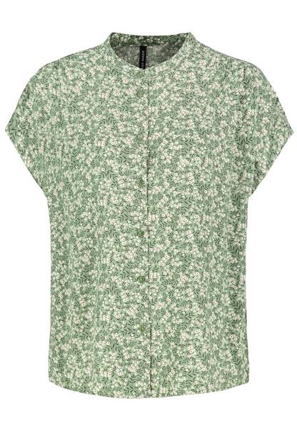 DOB Bluse, kurzarm, Rundhals mit St - 12300/mille