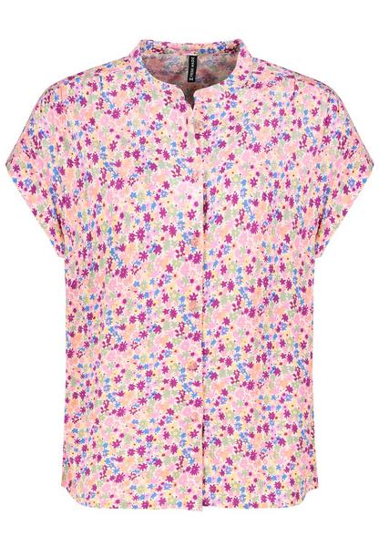 DOB Bluse, kurzarm, Rundhals mit St - 13700/flower