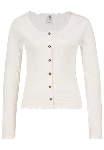 DOB Shirt, langarm, Rundhals, Knopf - 22000/offwhi