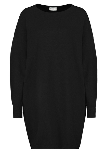 DOB Strick Kleid, langarm, midi, - 24000/black