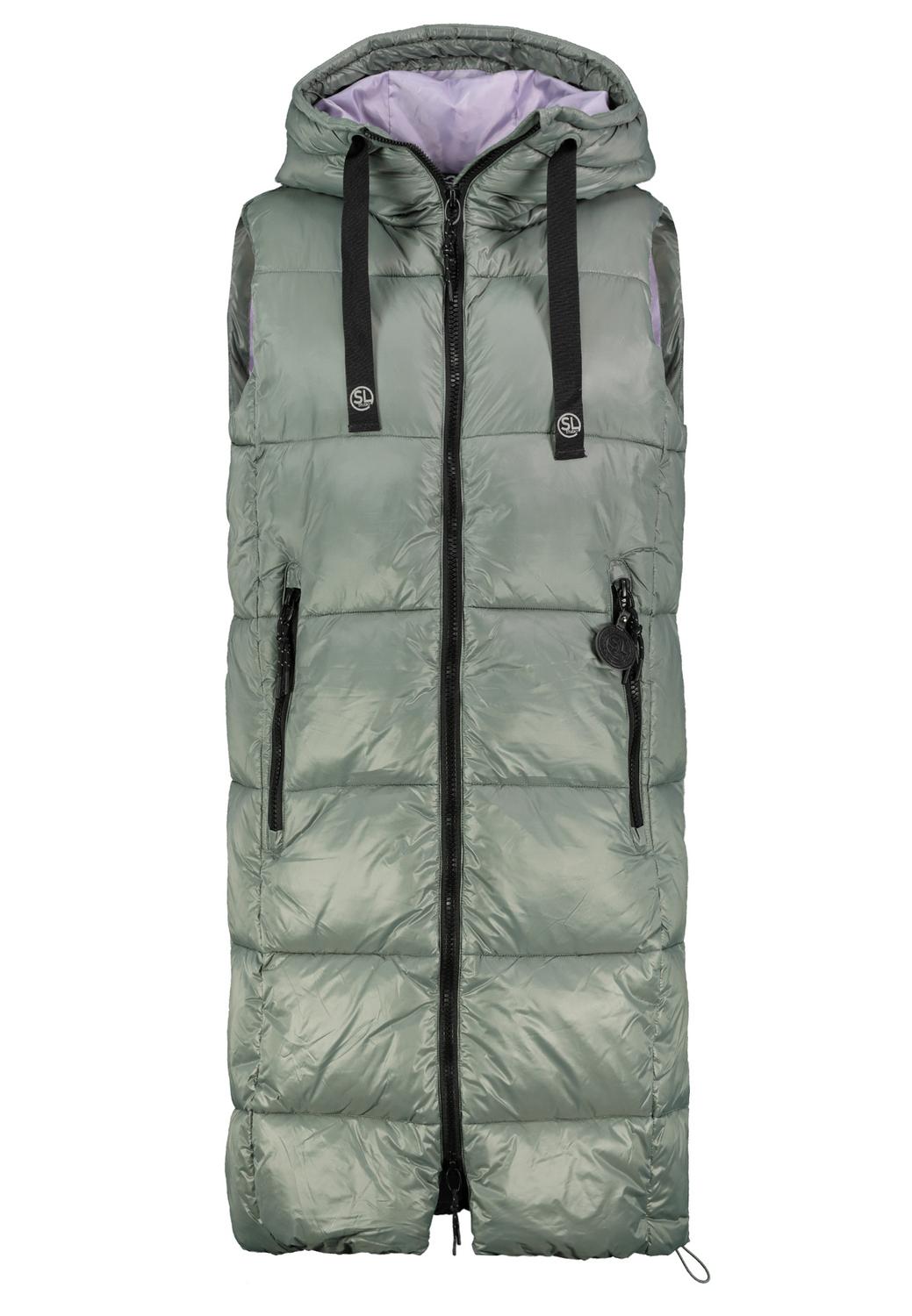 DOB lange Steppweste, Stehkragen Baltz – Wir leben Mode