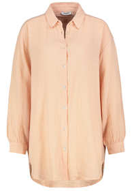 DOB LONG-Bluse, Oversize, überschni, sunset peach