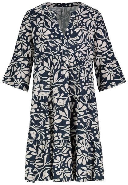 Kleid mit Volants,midi,3/4 