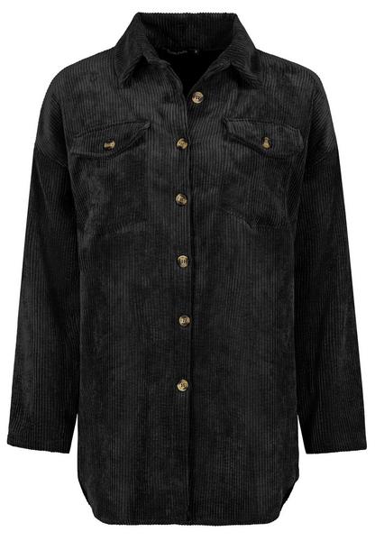DOB Cord Shirt, oversize, Umlegekra - 24000/black