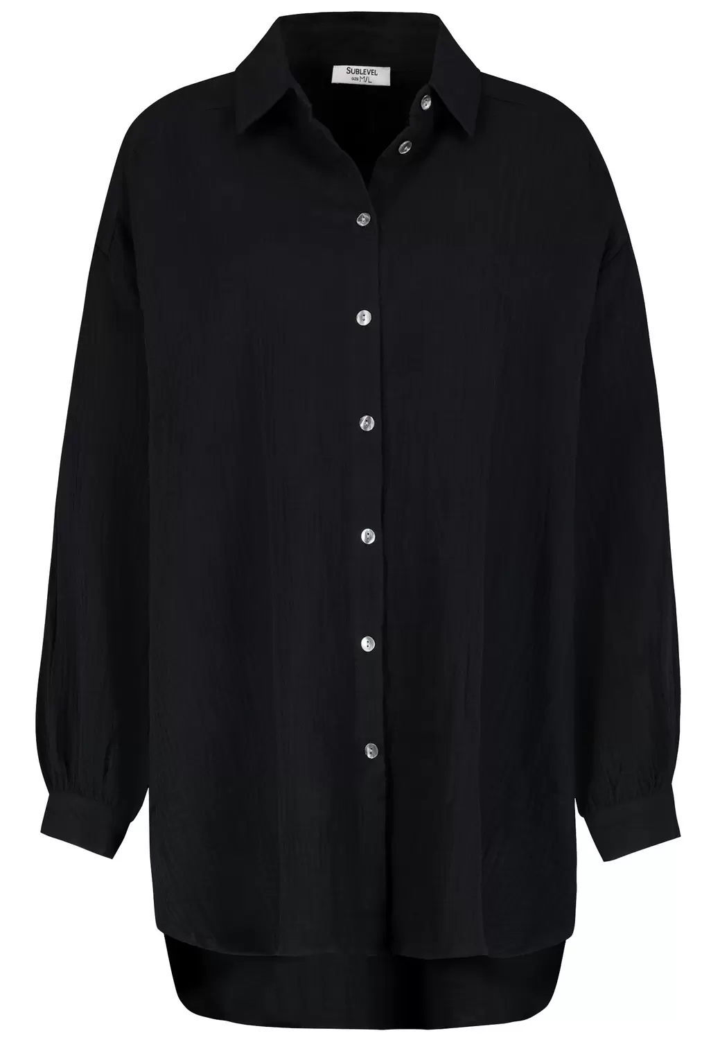 DOB LONG-Bluse, Oversize, überschni