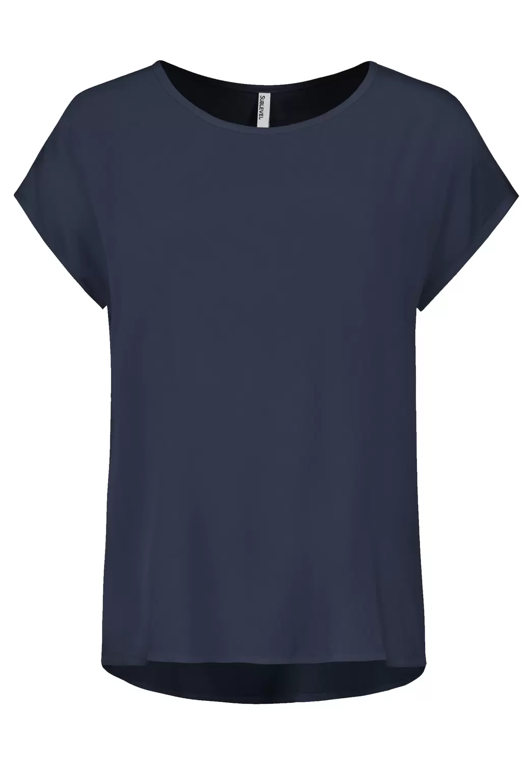 DOB Bluse, Rundhals mit Piping, übe female