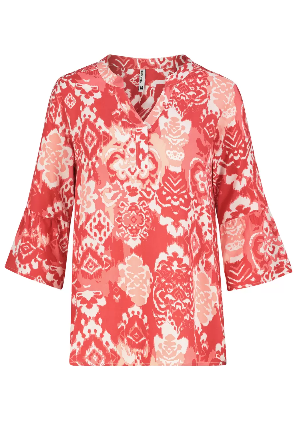 DOB Bluse, 3/4 Ärmel mit Volant, female
