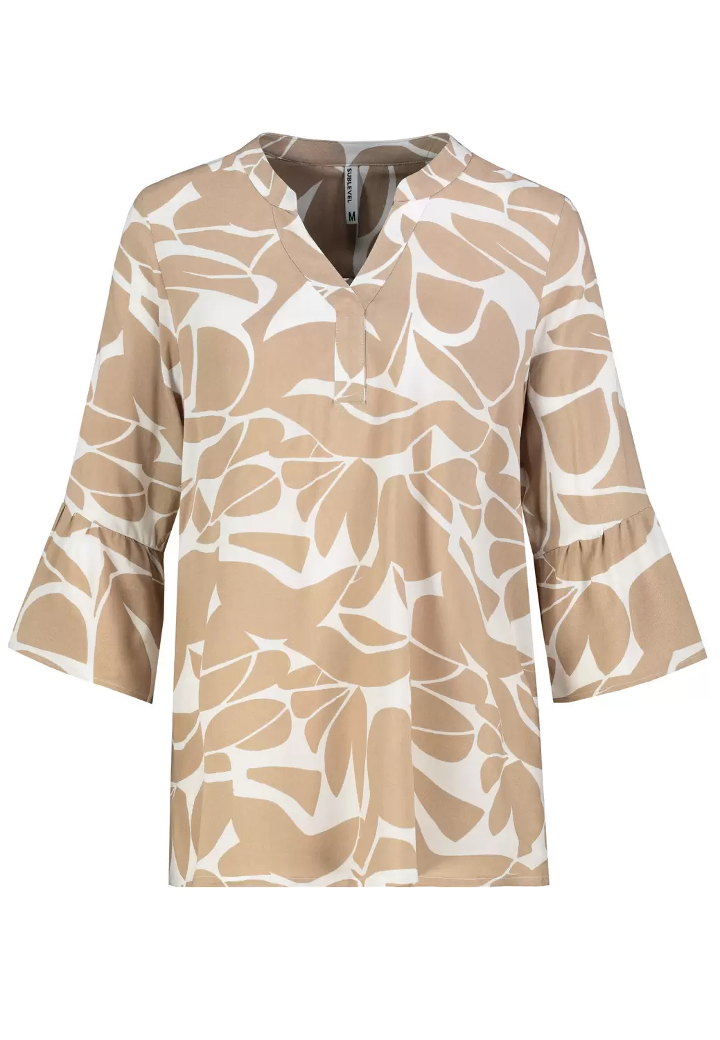 DOB Bluse, 3/4 Ärmel mit Volant, female