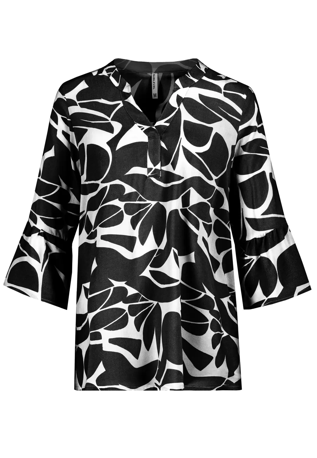 DOB Bluse, 3/4 Ärmel mit Volant, female