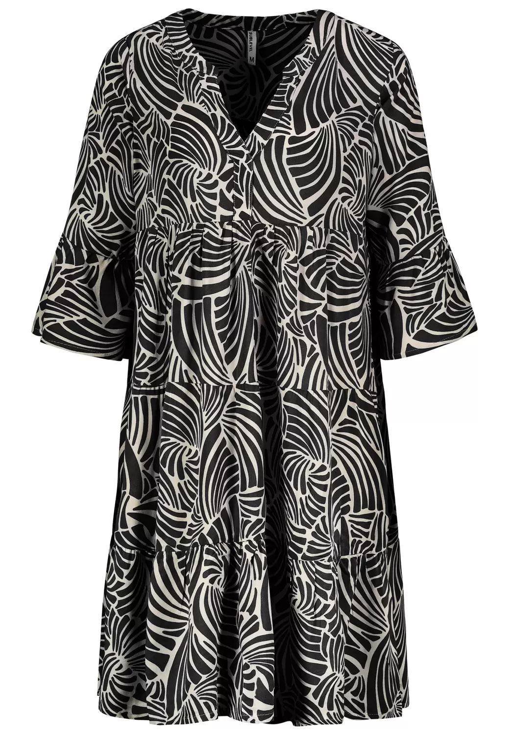 Damen, Kleid kurzarm female