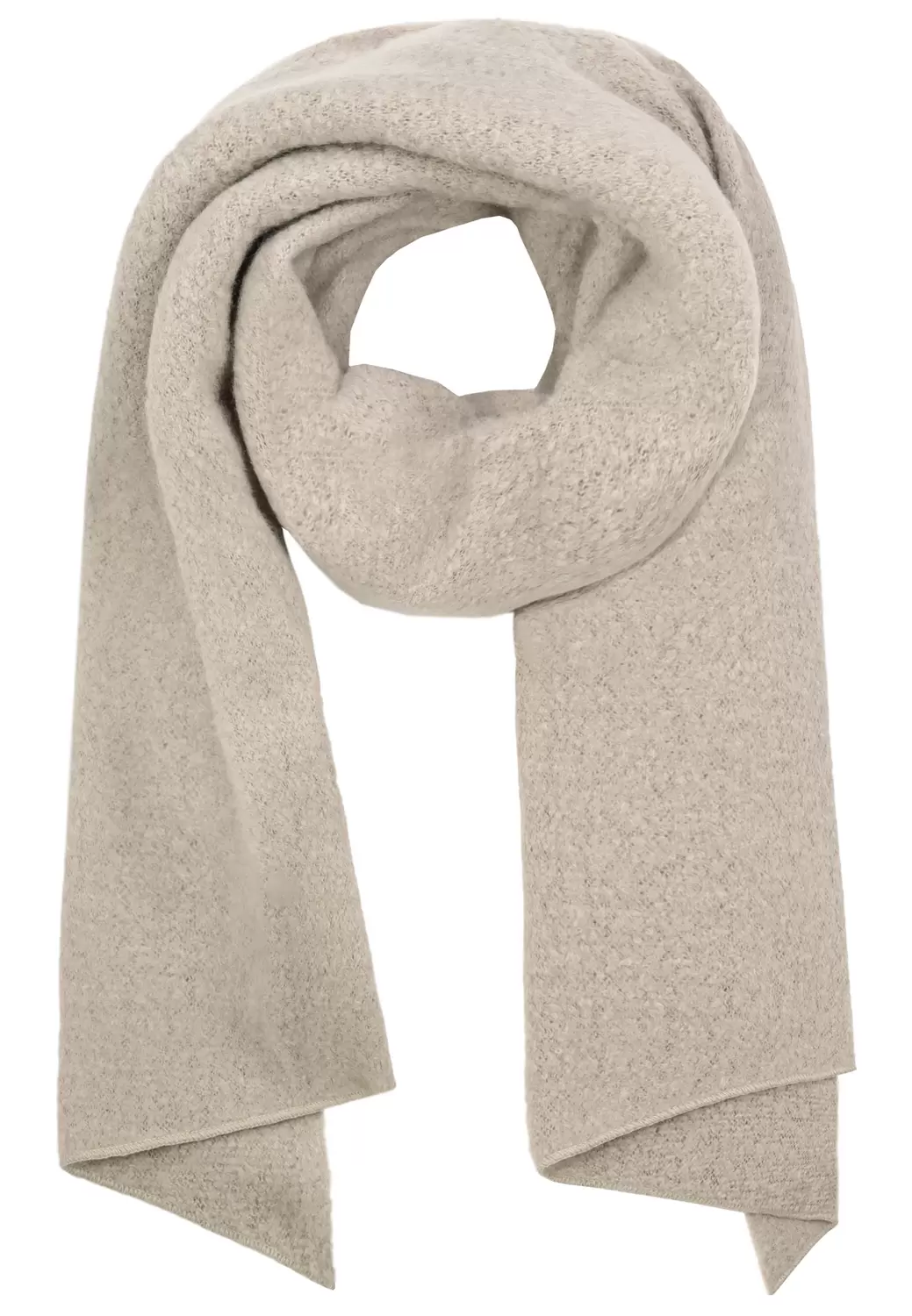 Großer Strickschal, asymmetrisch, Z, string beige melange
