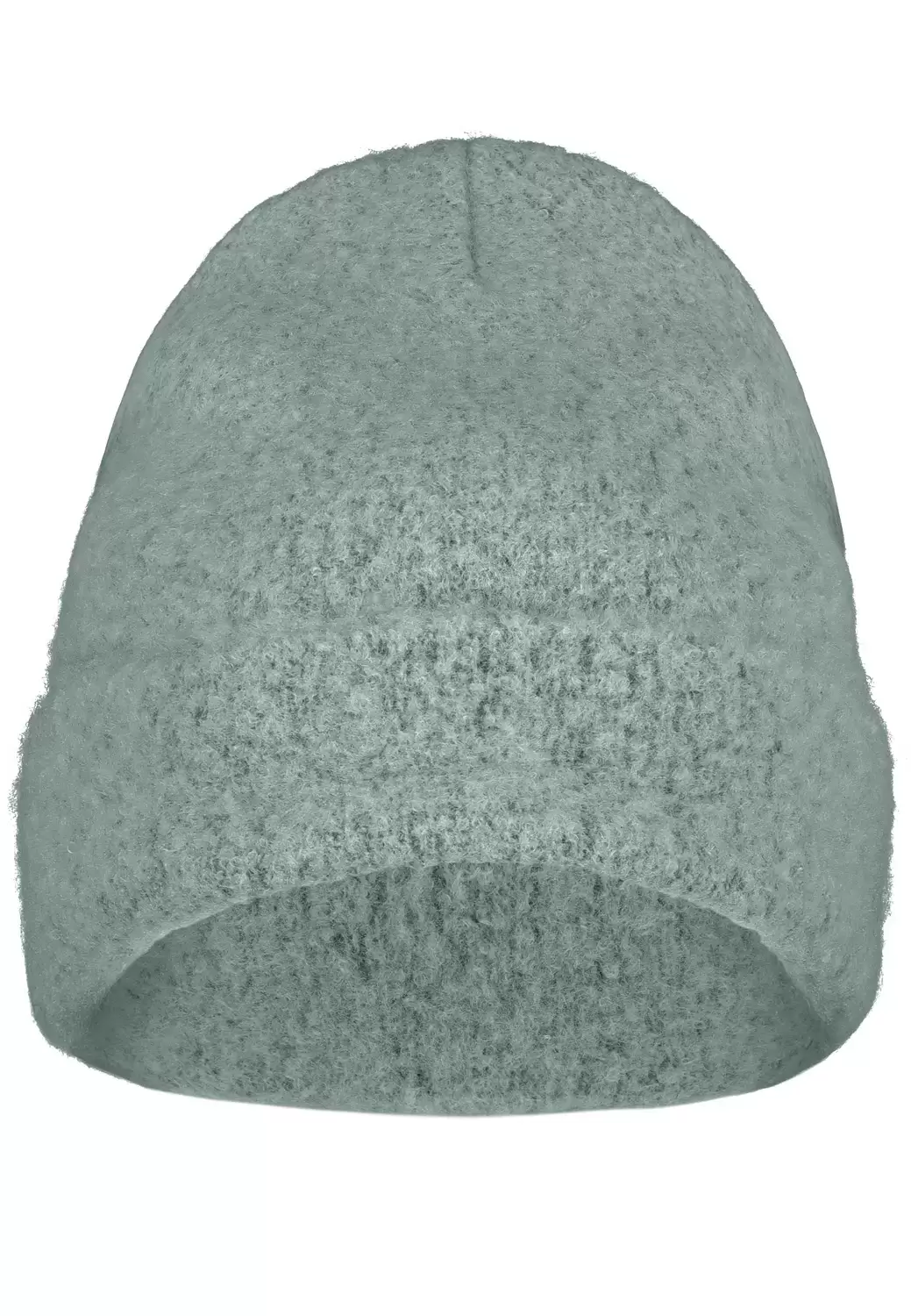 Damen Strickmütze mit Aufschlag, mineral green
