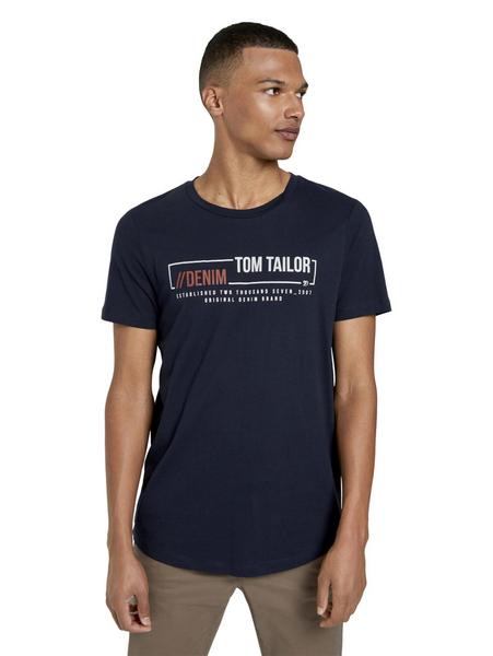 T-shirt with print - 10668/Sky Captain Blue