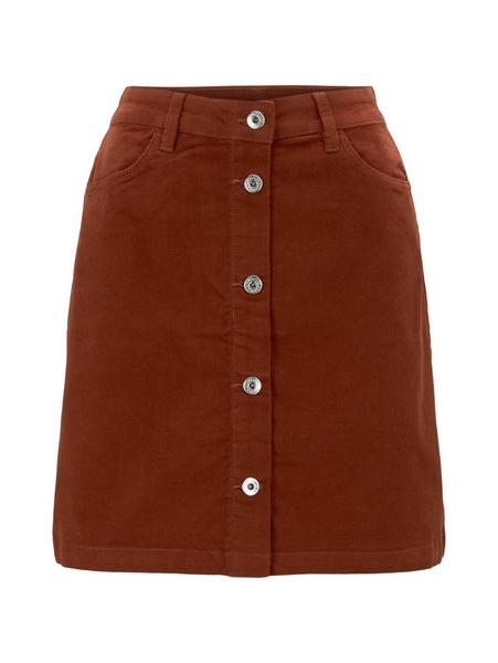 corduroy mini skirt - 13053/Rust Orange