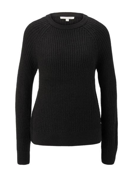 halfcardigan pullover - 14482/Deep Black