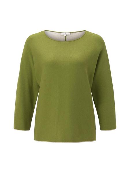 sweater batwing double face - 19651/wood green
