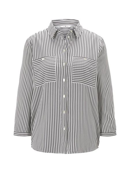 blouse printed stripe - 25350/grey vertical stripe