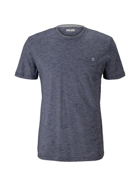 fineliner t-shirt with pocket - 10435/Dark Blue St