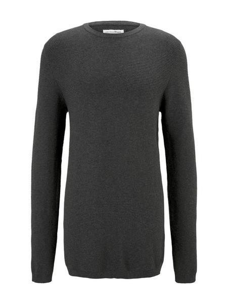 left right structure crewneck - 15704/Anthracite M