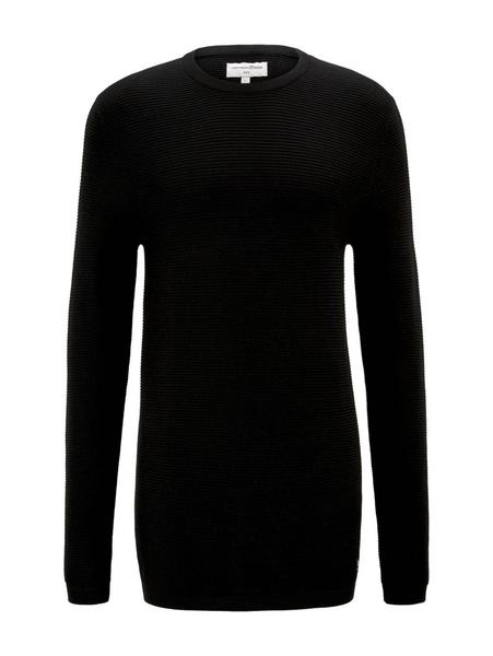 left right structure crewneck - 29999/Black