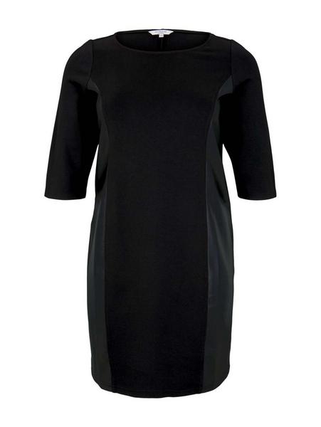 dress fake leather fabric mix