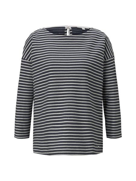 loose structured stripe tee