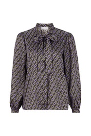 printed blouse with bow recycled