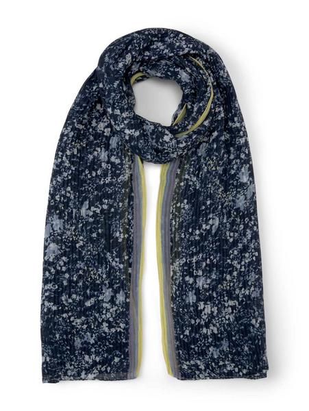 pleated print scarf - 10668/Sky Captain Blue