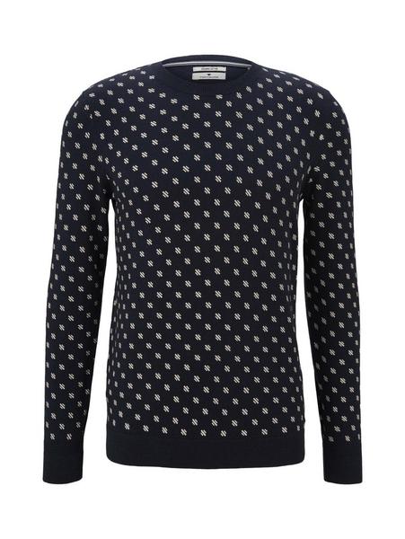 printed sweater - 26410/navy base white element d