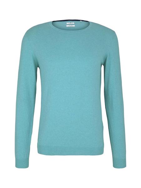 modern basic sweater - 26179/dusty aqua
