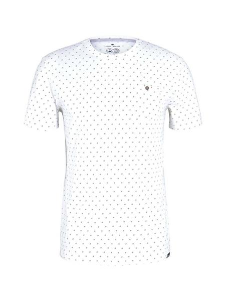 allover printed t-shirt - 26392/white base blue el