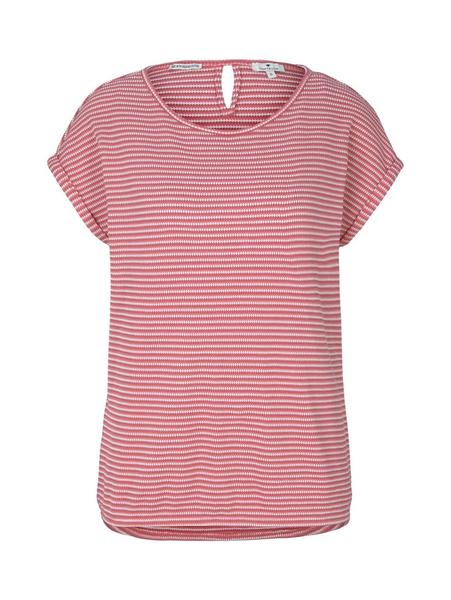 T-shirt structure stripe - 26044/peach navy popcor