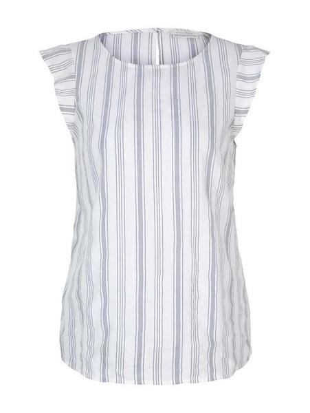 angel sleeve striped top - 25908/white blue vertic