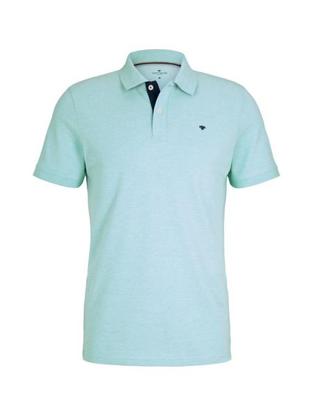 basic polo with contrast - 26723/lucite green whit