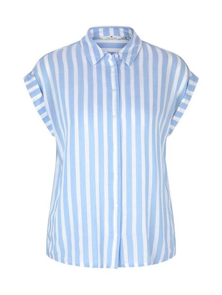 blouse striped - 26018/blue offwhite vertical st