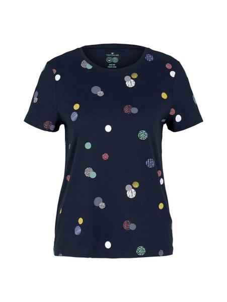 T-shirt with alloverprinted - 27233/navy colorful