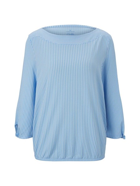 T-shirt vertical stripe - 22262/blue white thin st