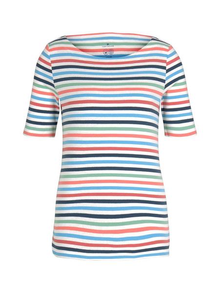 T-shirt stripe multicolor - 26250/peach blue mulit