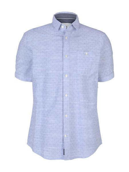 regular dobby shirt - 17714/white blue fil a fil d