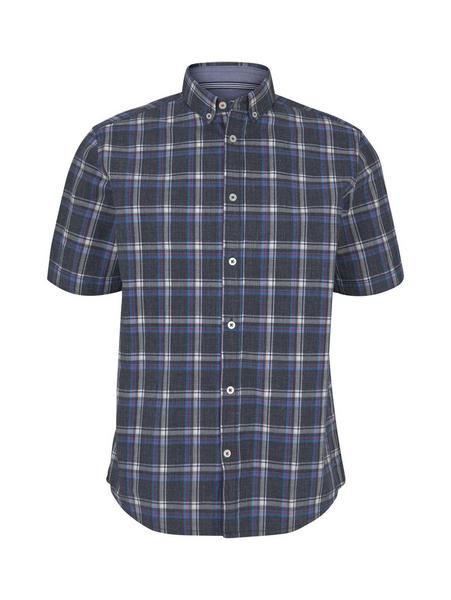 regular space dye check - 26399/navy space yarn ch