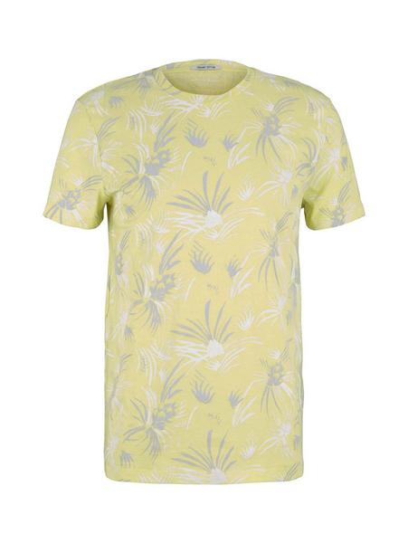 alloverprinted T-shirt - 26937/yellow white thistl
