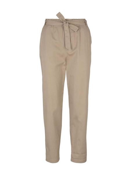 Paperbag Tapered Soft Pants - 26679/dune beige