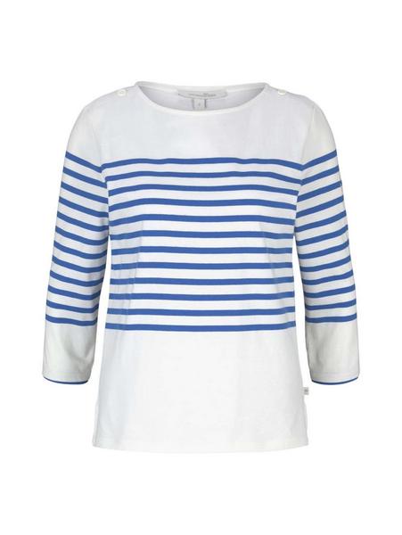 striped tee with embro - 26667/horizontal blue whi