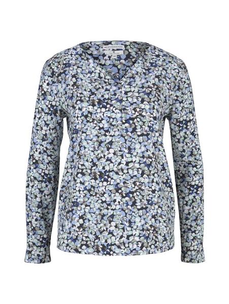 blouse printed - 27263/navy floral design