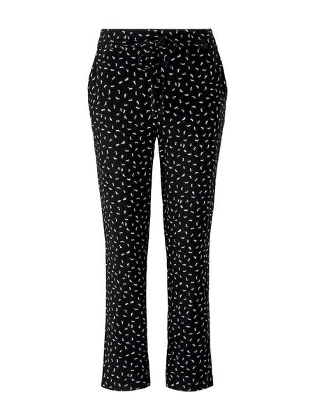loose fit pants - 26894/black geometrical design