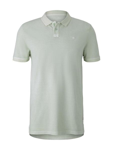 polo with washed look - 25132/smooth green