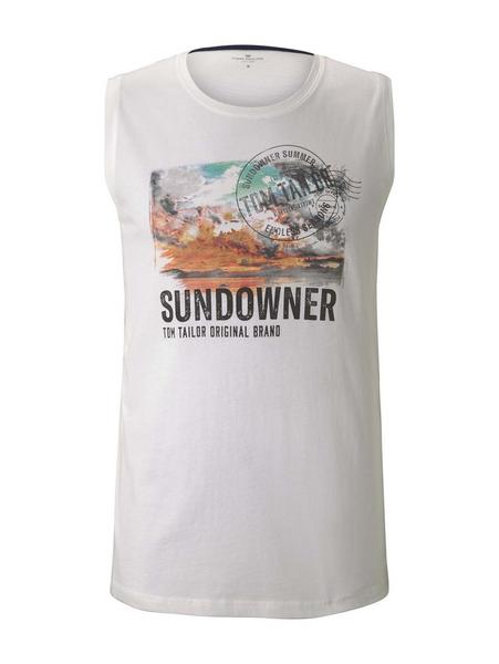 tanktop with print - 10332/Off White