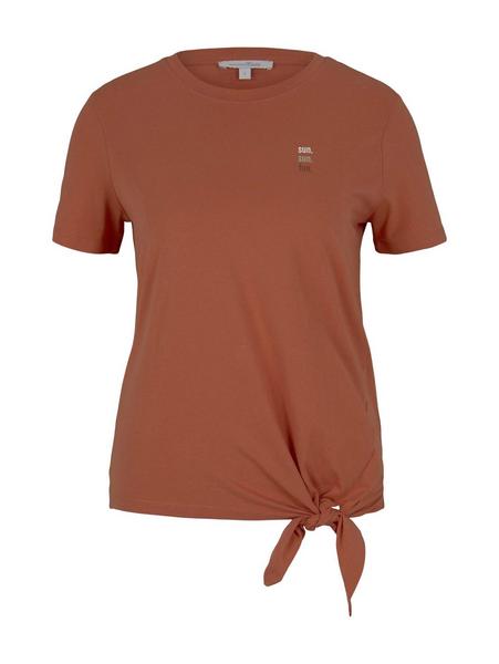 organic tee with knot - 26783/sundown coral